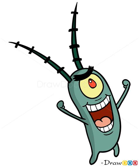 easy plankton drawing